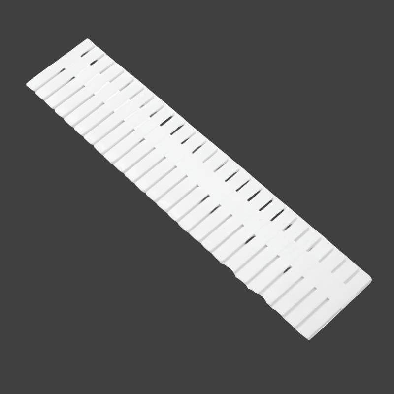 EMESA HOME Adjustable Drawer Organizer Divider - Household Storage Cabinet Partition for Underwear, Socks, and Sundries White 4pc