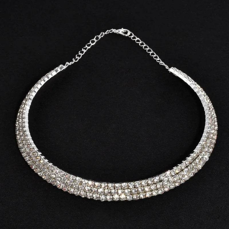 EMESA HOME Rhinestone Choker Necklace – Torques Collar, Statement Jewelry with Imitation Pearls for Women and Girls 4