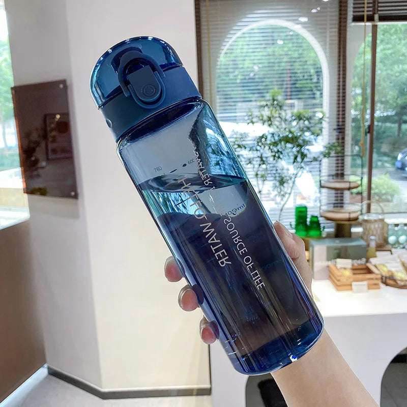 EMESA HOME Plastic Sports Water Bottle – Anti-Fall Portable Cup for Primary School Students, Summer Tea-Making Drinkware 701-800ml Blue