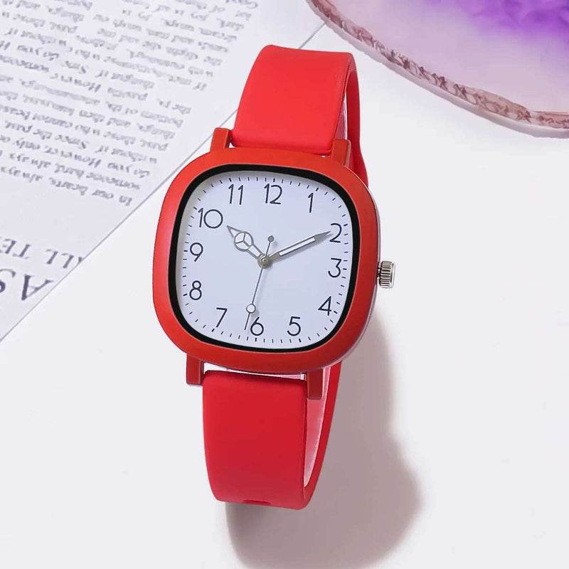 EMESA HOME Bear Design Women's Quartz Watch – Fashion Silicone Jelly Casual Watch for Girls & Ladies Red