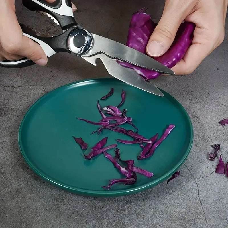 EMESA HOME Multifunction Stainless Steel Kitchen Scissors – Heavy-Duty Food, Chicken, Fish & Veggie Cutting Tool