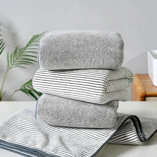 EMESA HOME Bamboo Charcoal Coral Velvet Bath Towel – Thickened, Super Absorbent & Quick-Drying for Bathroom Use