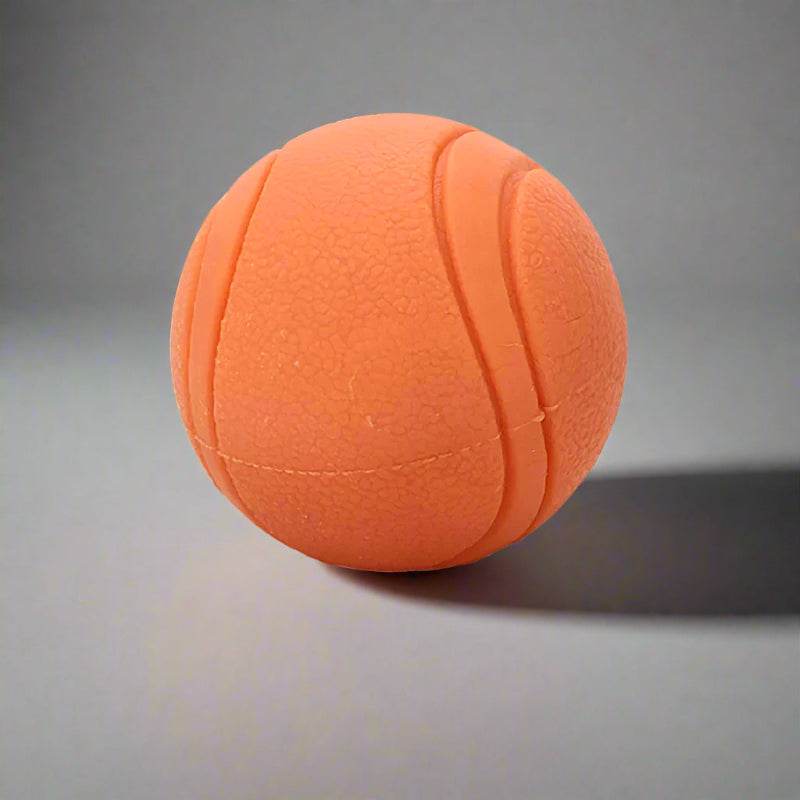 EMESA HOME HOOPET Rubber Dog Ball – Solid Bite-Resistant Toy for Puppies and Large Dogs, Durable Chew Ball in Red (S–XL) orange L