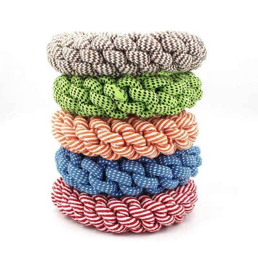 EMESA HOME Durable Rope Chew Toy for Dogs – Bite-Resistant Tug Toy for Medium & Large Breeds like Pitbull, Labrador, Golden Retriever Random Color