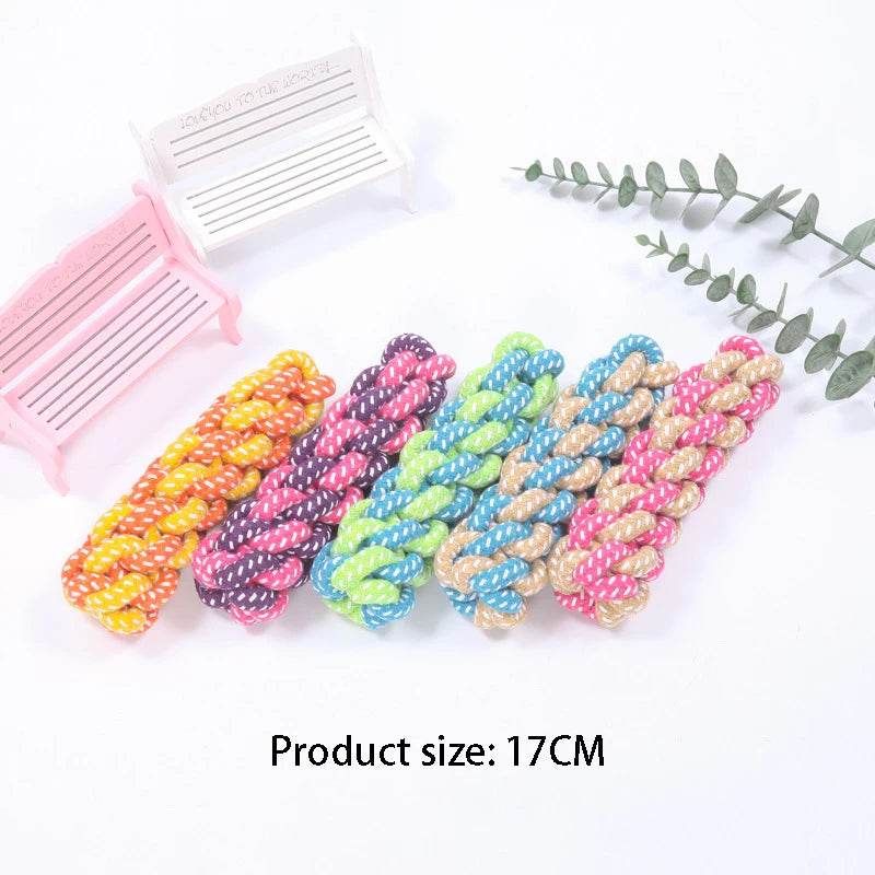 EMESA HOME Interactive Cotton Rope Dog Toy – Mini Chew Ball & Toothbrush Toy for Puppies and Dogs of All Sizes, Durable, Safe, and Fun Pet Accessory style G 1Pc Random Color