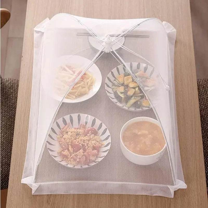 EMESA HOME Folding Mesh Food Cover, Washable, Insect-Proof Dish Cover, Protective Table Cover for Home & Kitchen