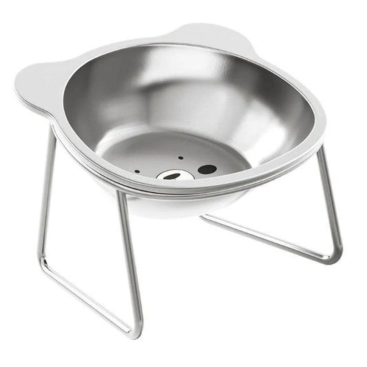 EMESA HOME Stainless Steel Cat Bowl – Food & Water Dish with Metal Stand for Cats, Kittens & Puppies. one