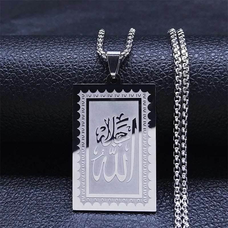 EMESA HOME Stainless Steel Chain Necklace Pendant – Stylish Geometric Jewelry for Women A 60cm BOX SR