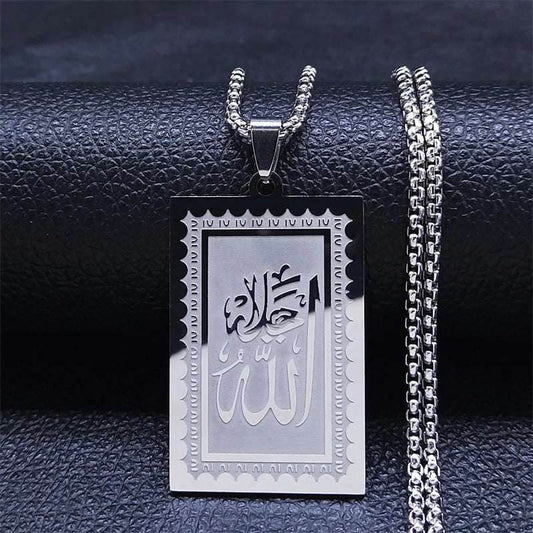 EMESA HOME Stainless Steel Chain Necklace Pendant – Stylish Geometric Jewelry for Women A 60cm BOX SR