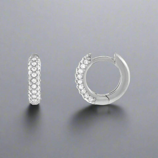 EMESA HOME CRMYA Gold-Plated Hoop Earrings – Women’s Classic Big Hoop Set with Cubic Zirconia Piercing Jewelry JQH0231-SS