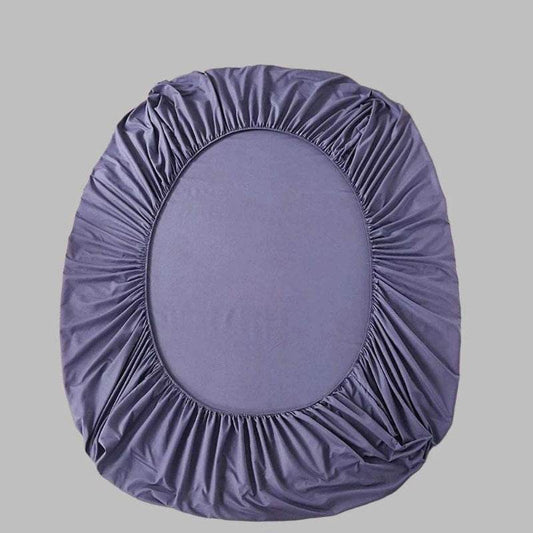 EMESA HOME 100% Cotton Fitted Sheet: High-quality, versatile mattress cover with elastic bands for a secure, non-slip fit on various bed sizes. Grey blue