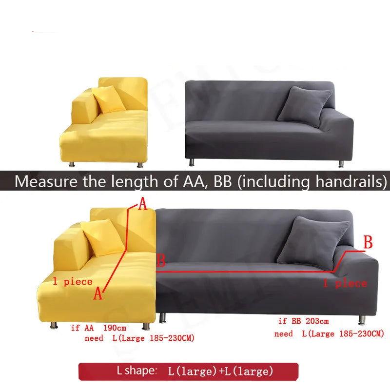 "EMESA HOME Waterproof Elastic Sofa Covers - Protect Your 1/2/3/4 Seats, L-Shaped, Accent Chair, and Loveseat with Solid Polyester Slip Covers" - Emesa Home