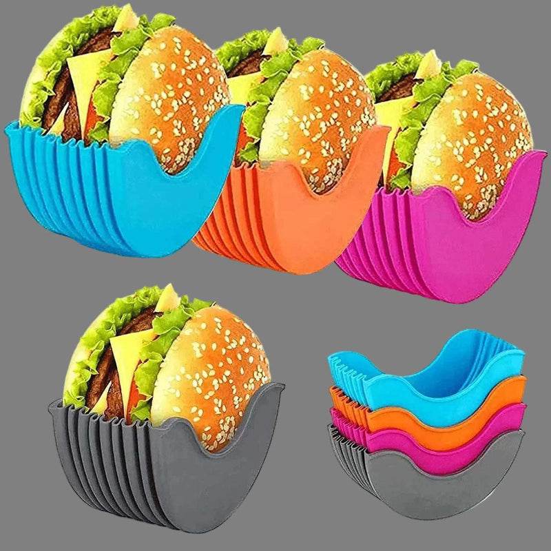EMESA HOME Reusable Burger Rack - Silicone Holder & Organizer for Kitchen, Dining, Bar, and Home
