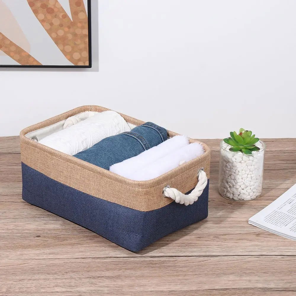 EMESA HOMEClothes Storage Basket Home Supplies Sundries Sorting Basket Folding Linen Organizer Box Underwear Socks Baby Toys Storage - Emesa Home