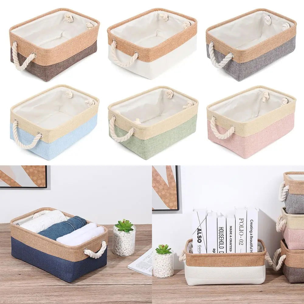 EMESA HOMEClothes Storage Basket Home Supplies Sundries Sorting Basket Folding Linen Organizer Box Underwear Socks Baby Toys Storage - Emesa Home