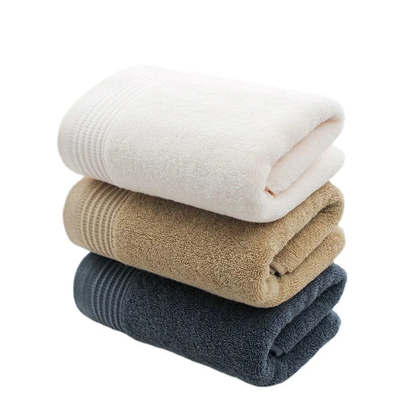 "EMESA HOME 100% Cotton Face Towels - White, Navy, Khaki Hair Towel for Adults, High Absorbent Washcloths for Home and Hotel" - Emesa Home