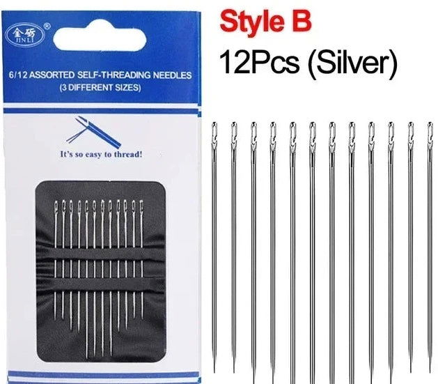 EMESA HOME 12PCS Side Holes Blind Needles are stainless steel needles designed for various sewing and threading purposes. - Emesa Home