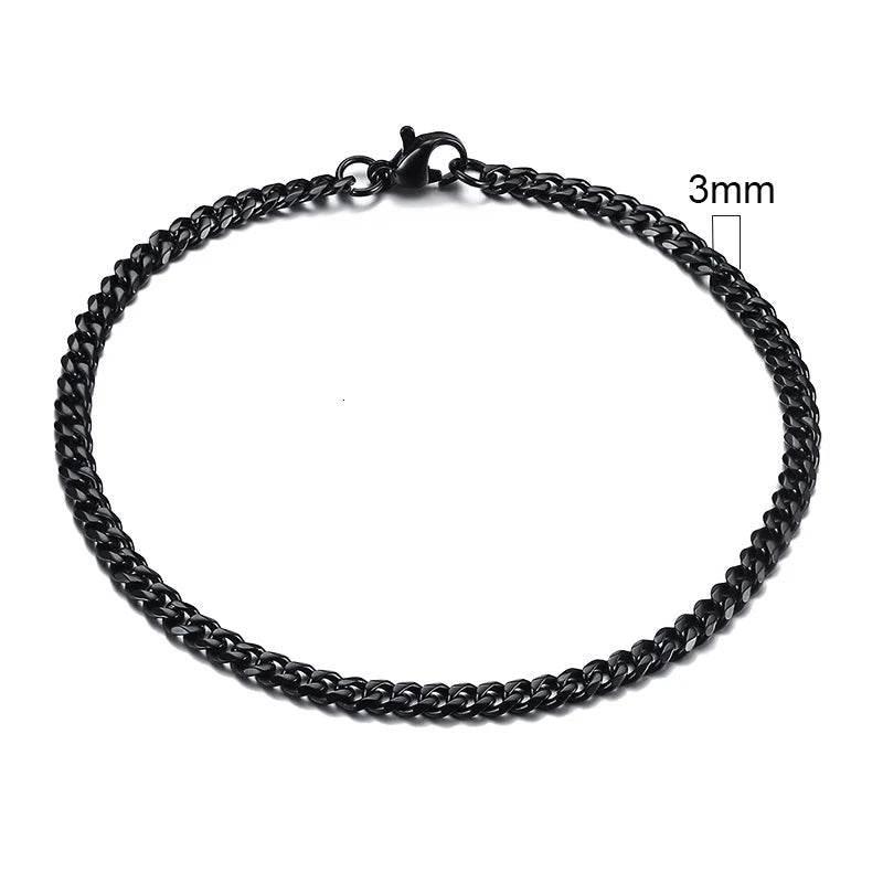 EMESA HOME 3-11mm Chunky Miami Curb Chain Bracelet – Stainless Steel Cuban Link, Classic Punk Heavy Jewelry for Men - EMESA HOME™