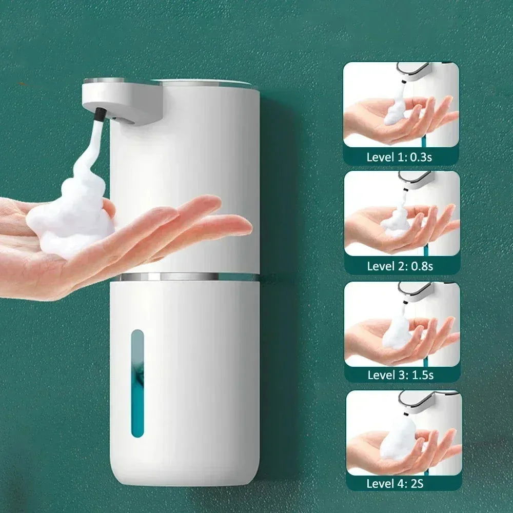 EMESA HOME 380ML Automatic Foam Soap Dispenser, USB Charging, 4-Level Adjustable Smart Hand Washing Machine - Emesa Home