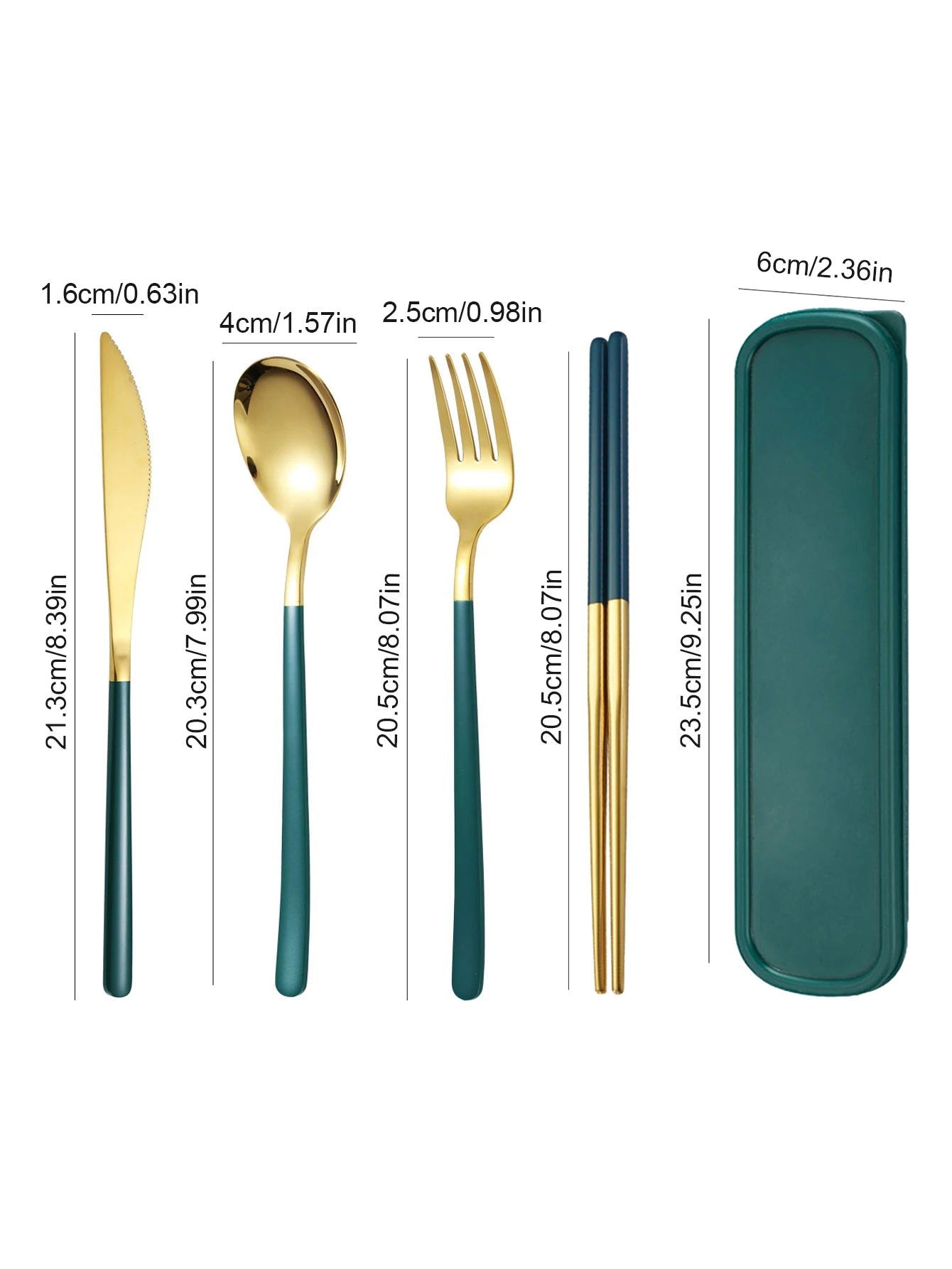 EMESA HOME 4-piece Cutlery Set Knife Fork Spoon Chopsticks Box Cutlery Portable Cutlery Travel Cutlery with box - Emesa Home