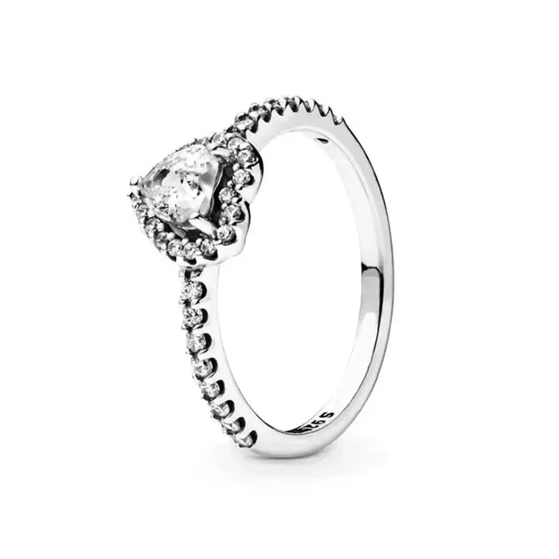 EMESA HOME 925 Sterling Silver Elegant Heart Ring – Classic, Luxurious Jewelry Gift for Women - Emesa Home