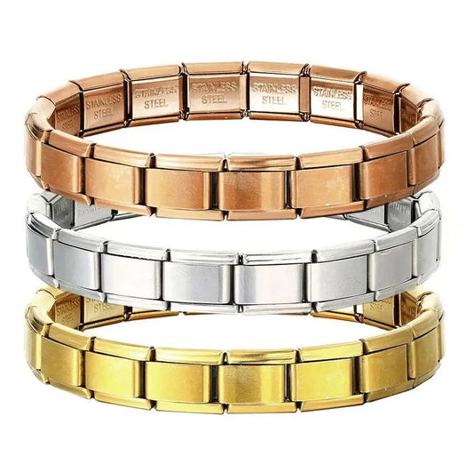 EMESA HOME 9mm Italian Charm Bracelet: Fashionable Stainless Steel Elegance for All - Emesa Home