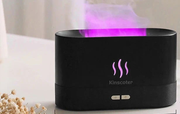 EMESA HOME Aroma Diffuser & Ultrasonic Cool Mist Humidifier with LED Flame Lamp for Essential Oils - Emesa Home