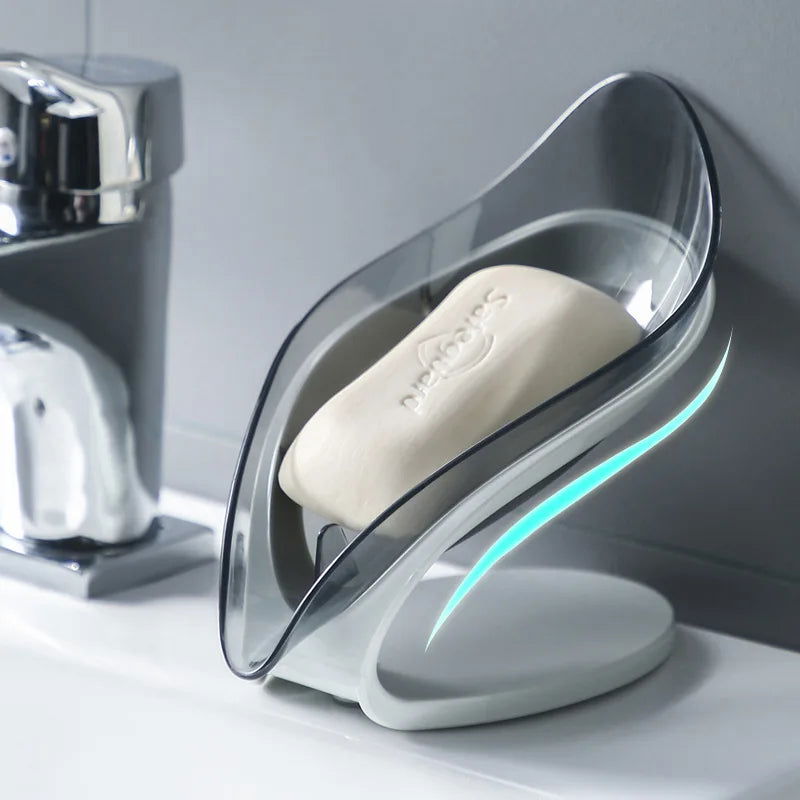 EMESA HOME Bathroom Soap Holder is designed with a leaf-shaped dish for holding soap. - Emesa Home