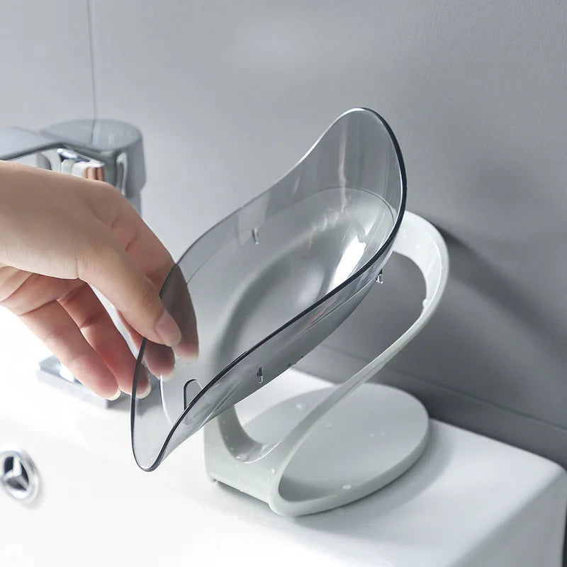 EMESA HOME Bathroom Soap Holder is designed with a leaf-shaped dish for holding soap. - Emesa Home