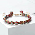 EMESA HOME Bohemian Imperial Stone Beaded Bracelet Handmade Braided Bangle Vintage Strand Jewelry - EMESA HOME™