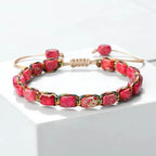 EMESA HOME Bohemian Imperial Stone Beaded Bracelet Handmade Braided Bangle Vintage Strand Jewelry - EMESA HOME™