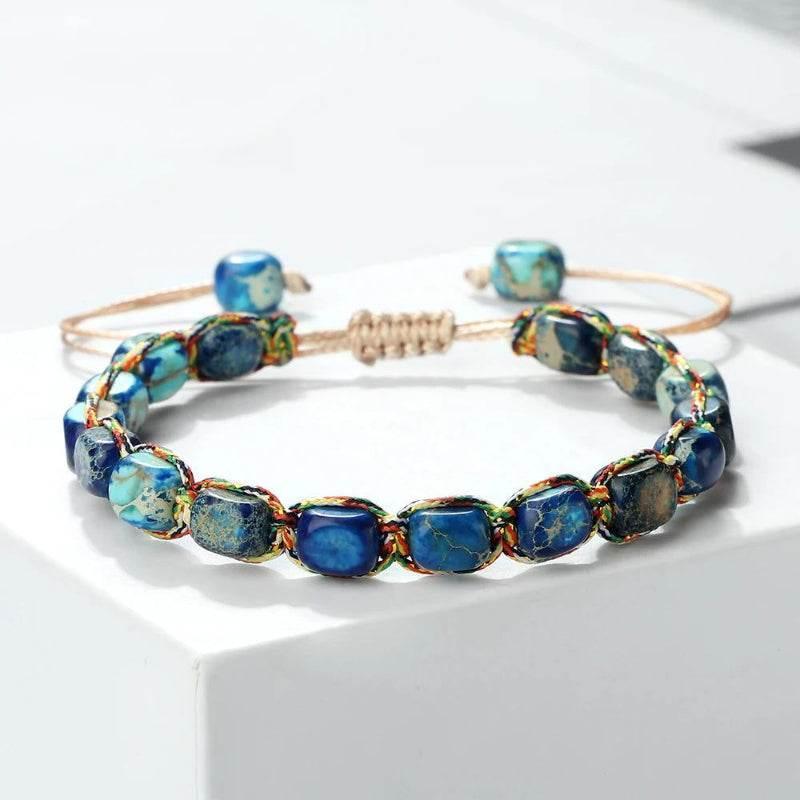 EMESA HOME Bohemian Imperial Stone Beaded Bracelet Handmade Braided Bangle Vintage Strand Jewelry - EMESA HOME™