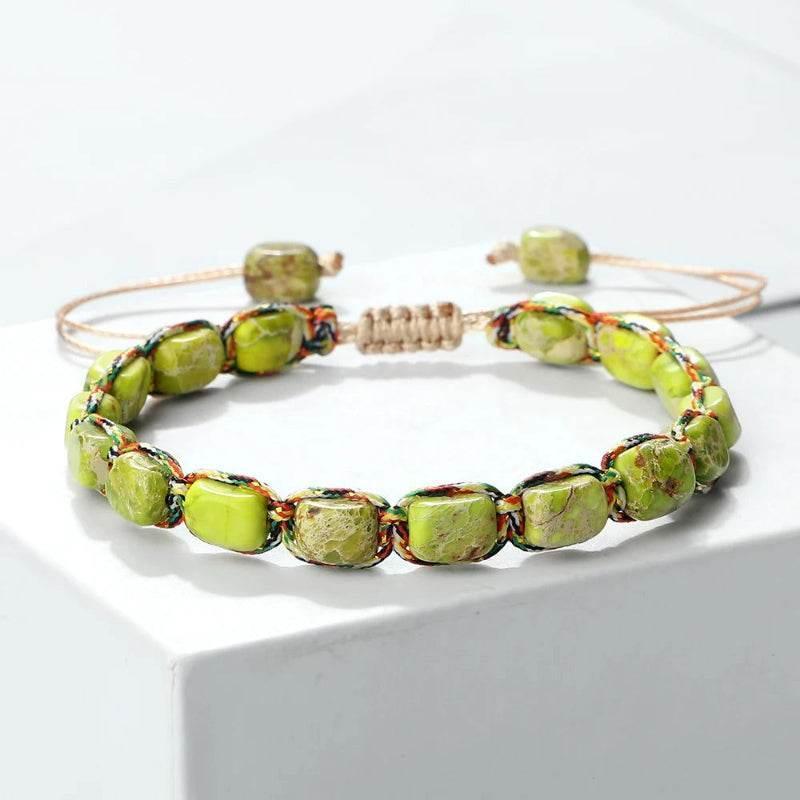 EMESA HOME Bohemian Imperial Stone Beaded Bracelet Handmade Braided Bangle Vintage Strand Jewelry - EMESA HOME™