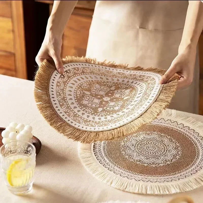 EMESA HOME Boho Round Placemat 15 Inch - Emesa Home