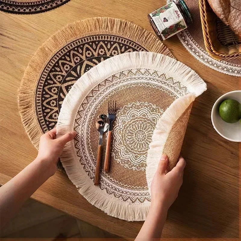 EMESA HOME Boho Round Placemat 15 Inch - Emesa Home