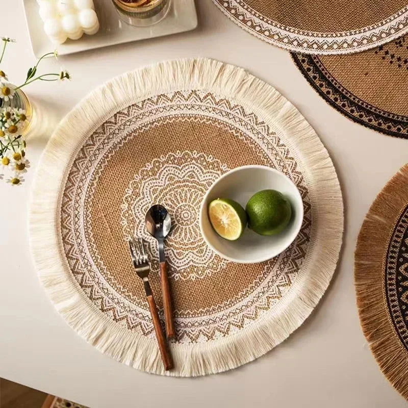 EMESA HOME Boho Round Placemat 15 Inch - Emesa Home