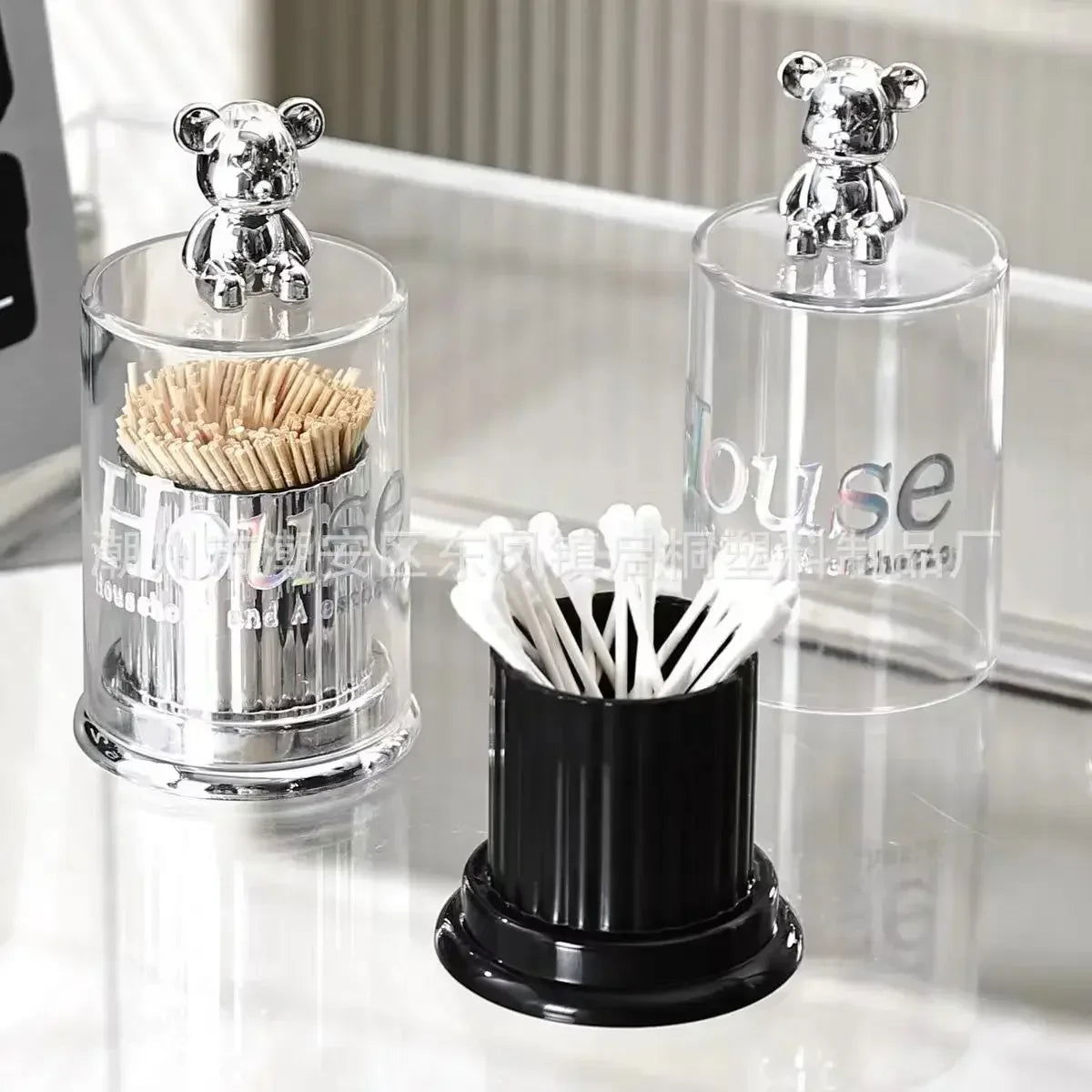 EMESA HOME Creative Bear Toothpick Box Cotton Swab Storage Boxes. - Emesa Home