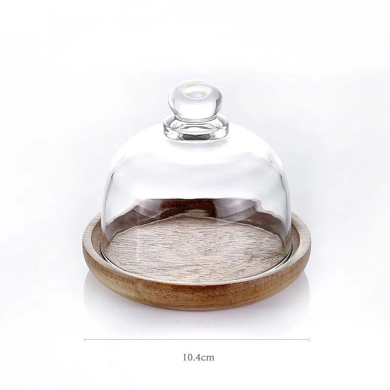 EMESA HOME Creative Glass Food Storage Container with Wooden Lid: Elegant Organizer for Kitchen Essentials - Emesa Home