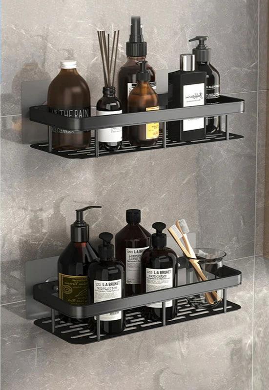 EMESA HOME Dual Tier Bathroom Shelf: Sleek Aluminum Alloy Organizer for Shower - Emesa Home