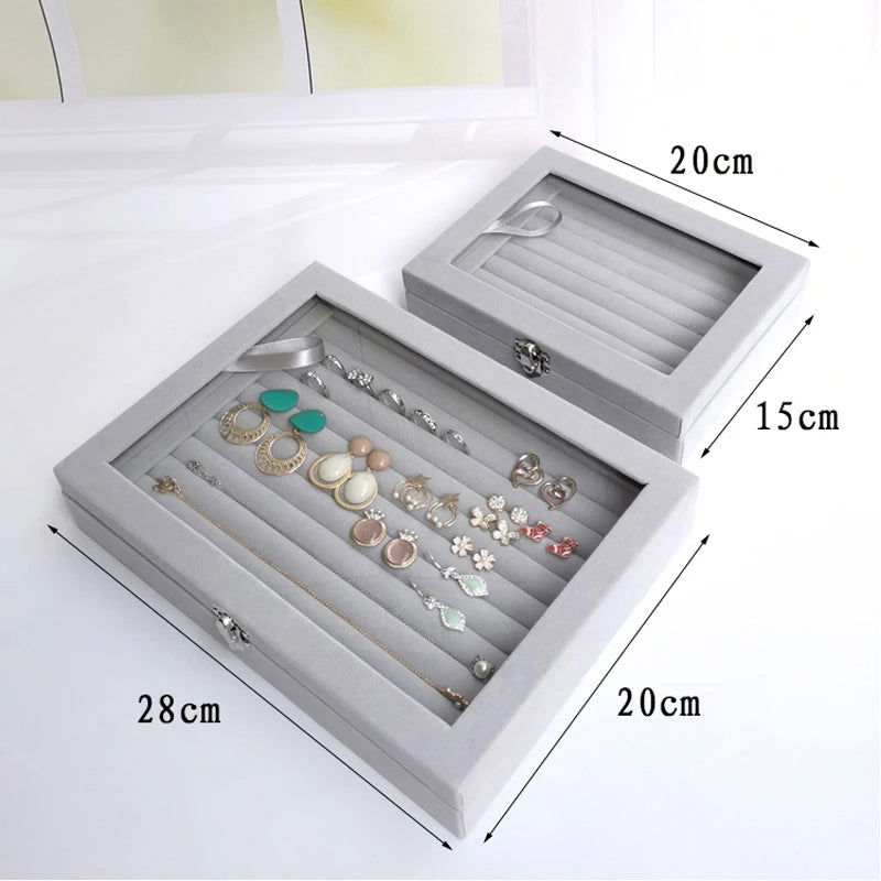 "EMESA HOME Fashion Velvet Jewelry Organizer: Portable and Stylish Storage Solution for Rings, Earrings, and More" - Emesa Home