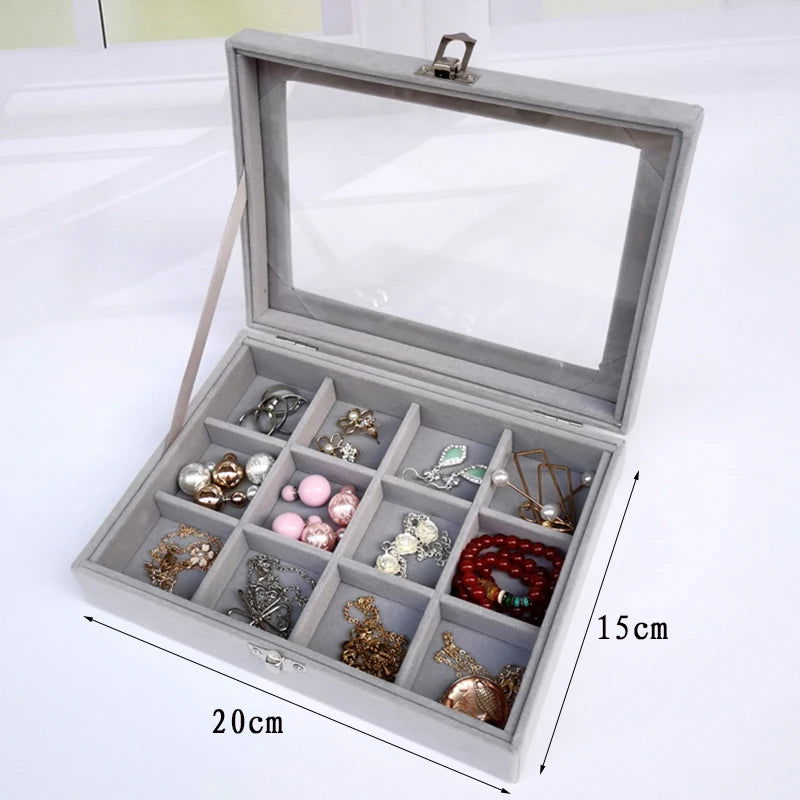 "EMESA HOME Fashion Velvet Jewelry Organizer: Portable and Stylish Storage Solution for Rings, Earrings, and More" - Emesa Home