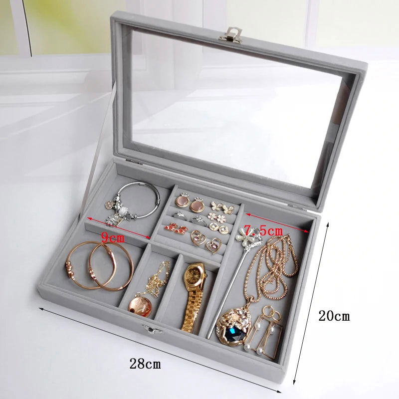 "EMESA HOME Fashion Velvet Jewelry Organizer: Portable and Stylish Storage Solution for Rings, Earrings, and More" - Emesa Home