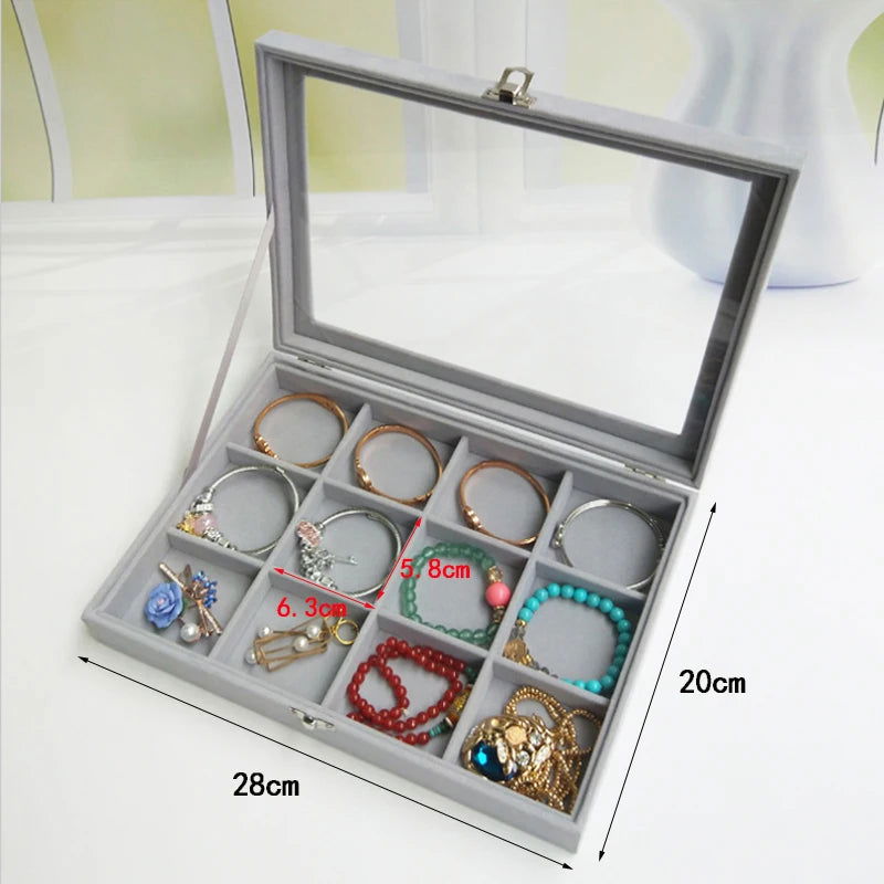 "EMESA HOME Fashion Velvet Jewelry Organizer: Portable and Stylish Storage Solution for Rings, Earrings, and More" - Emesa Home