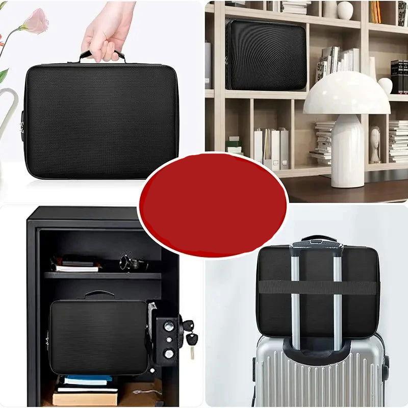 EMESA HOME Fireproof Black Document Bag is a practical and secure solution for organizing and protecting your important documents. - Emesa Home