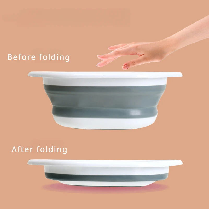 EMESA HOME Folding Plastic Wash Basin: Portable Basin for Adult and Baby Bathing, Kitchen, and Laundry - Emesa Home