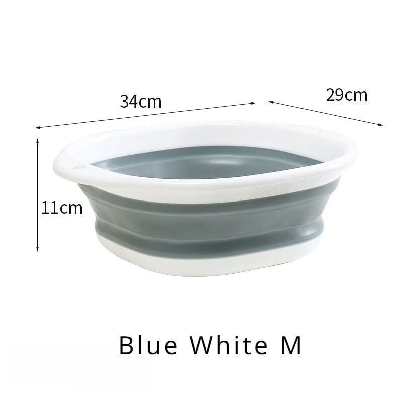 EMESA HOME Folding Plastic Wash Basin: Portable Basin for Adult and Baby Bathing, Kitchen, and Laundry - Emesa Home