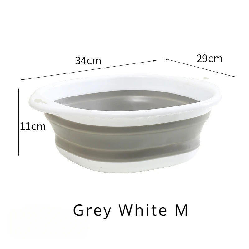 EMESA HOME Folding Plastic Wash Basin: Portable Basin for Adult and Baby Bathing, Kitchen, and Laundry - Emesa Home