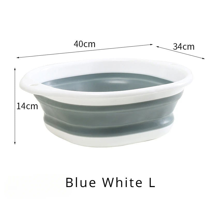 EMESA HOME Folding Plastic Wash Basin: Portable Basin for Adult and Baby Bathing, Kitchen, and Laundry - Emesa Home