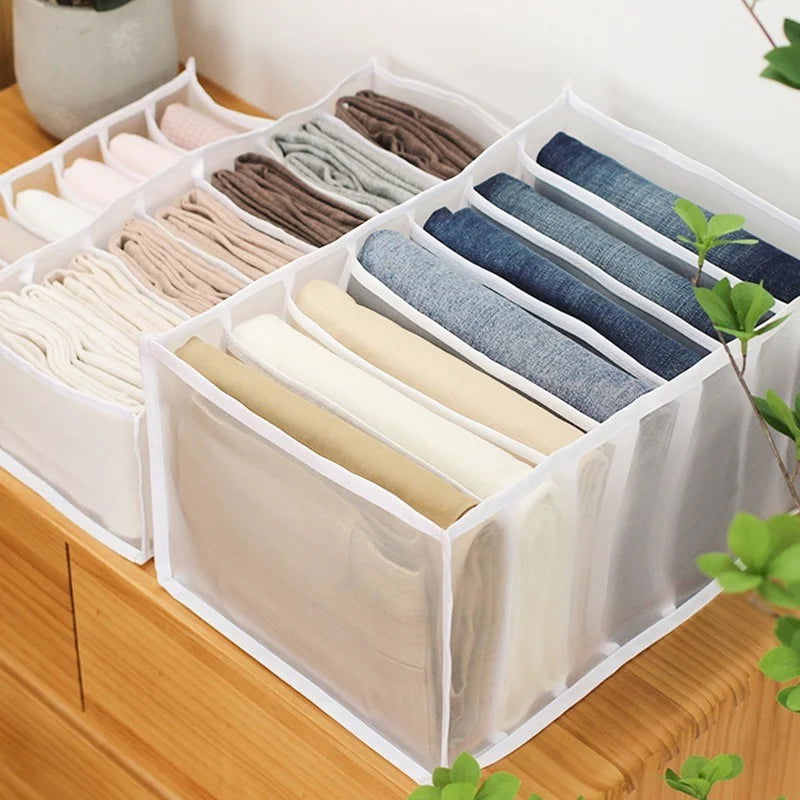 "EMESA HOME Jeans Storage Box - Closet Organizer System for Clothing, Drawer Organizers, Cabinet Pants Storage Organizer" - Emesa Home