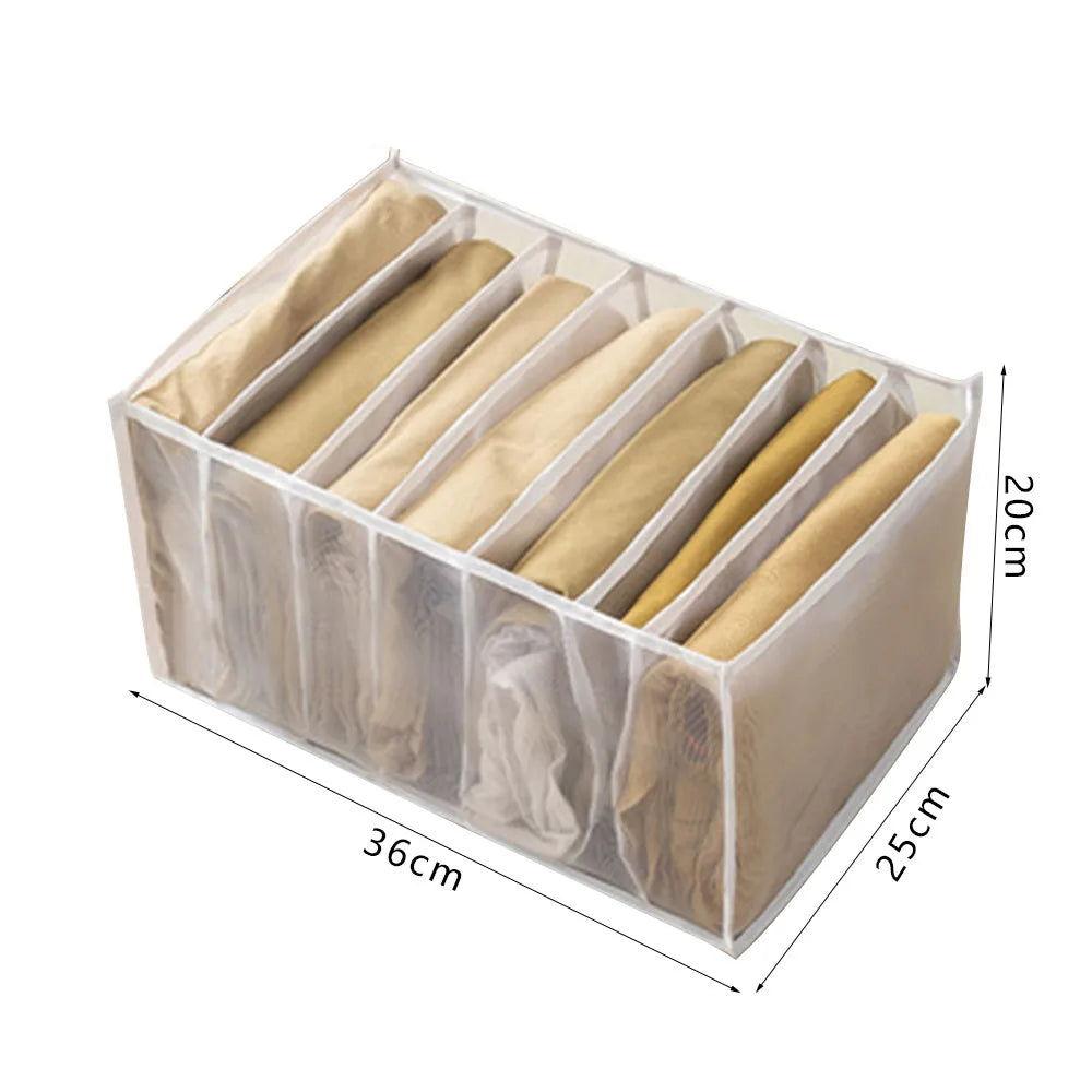 "EMESA HOME Jeans Storage Box - Closet Organizer System for Clothing, Drawer Organizers, Cabinet Pants Storage Organizer" - Emesa Home